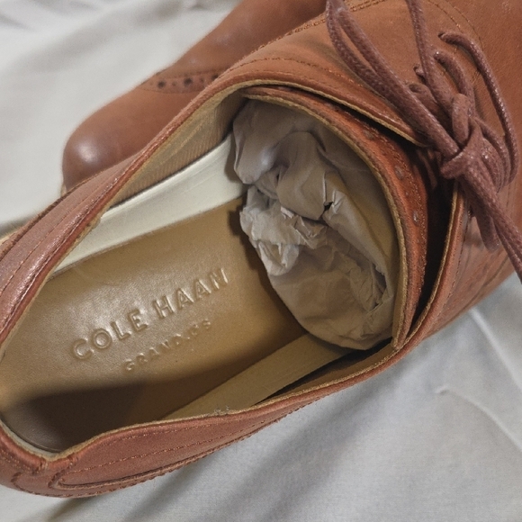 Cole Haan Tan Leather Grand 0S Oxfords - Picture 3 of 7